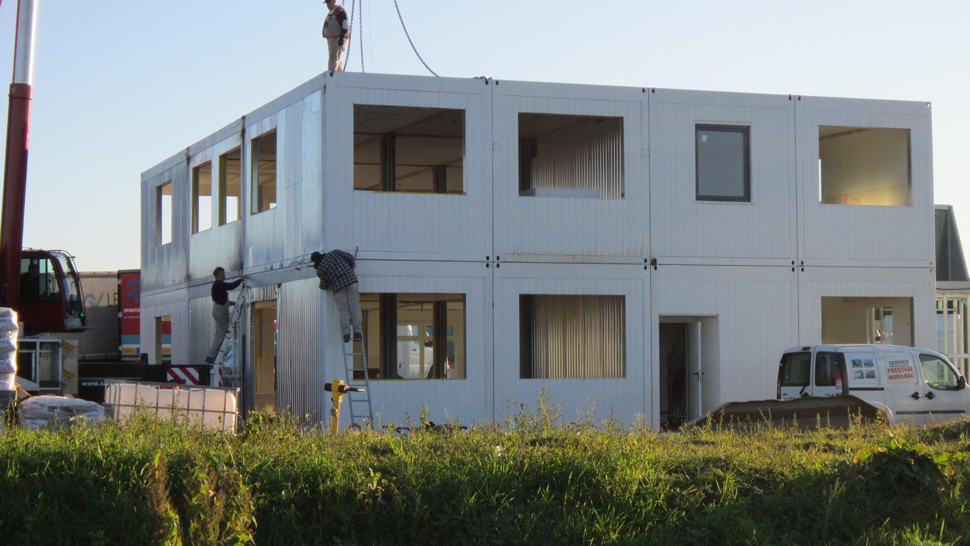 Office building built from shipping containers