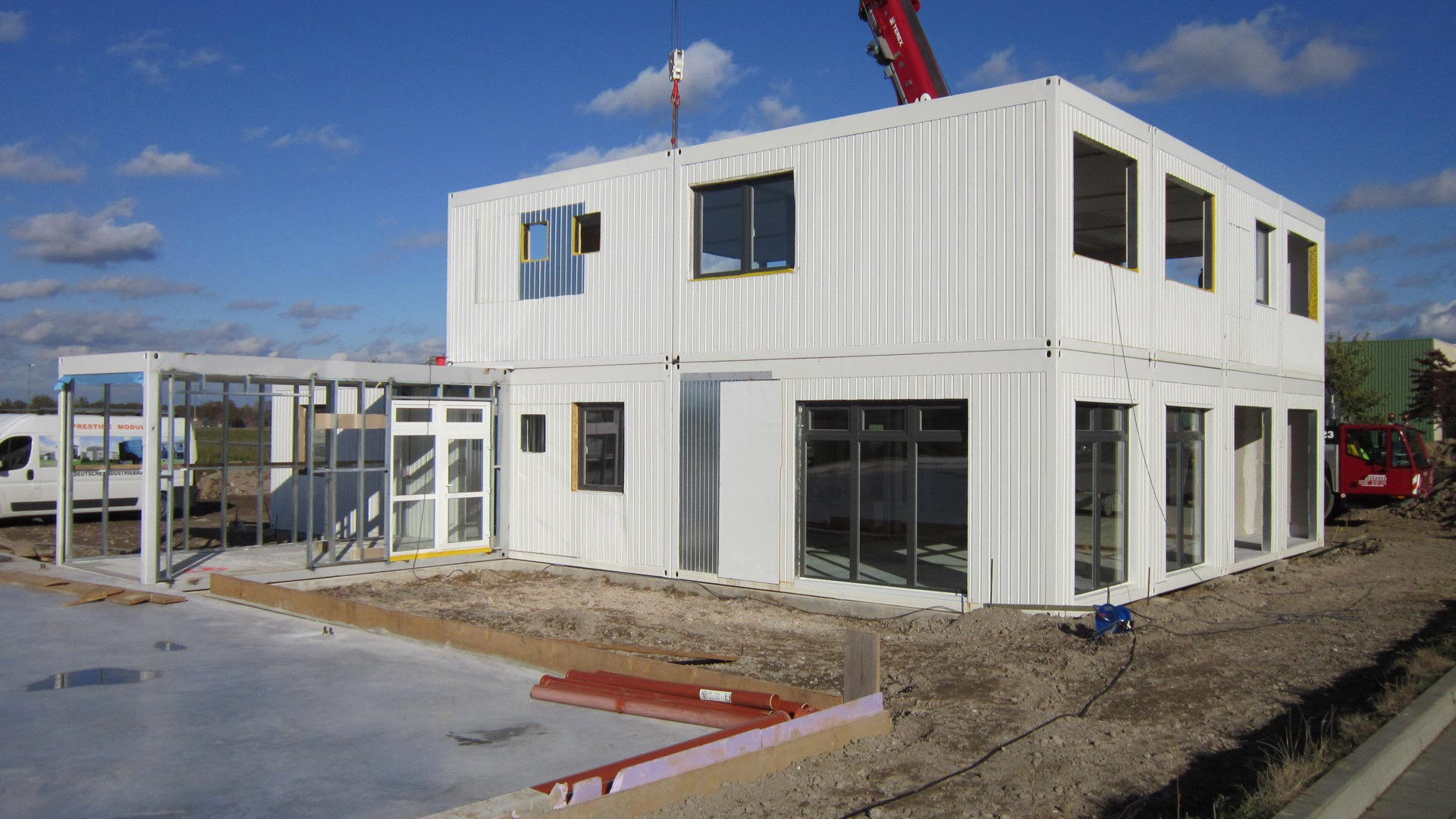safety shoes baak gorelax office building shipping container rear view