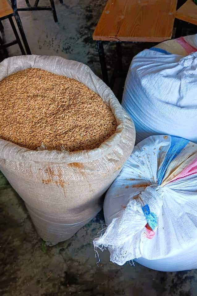 Erntesäcke der Baak Secondary School Malawi